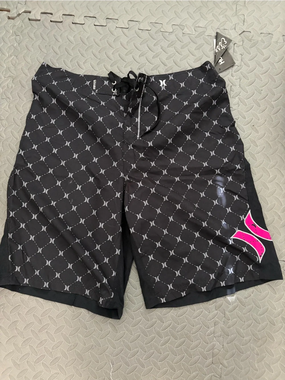 Hurley Black Pattern board short swim trunk men’s 36